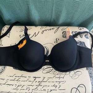 Warner’s Underwire Smoothing Simply Perfect Bra 36D/ Black NWT